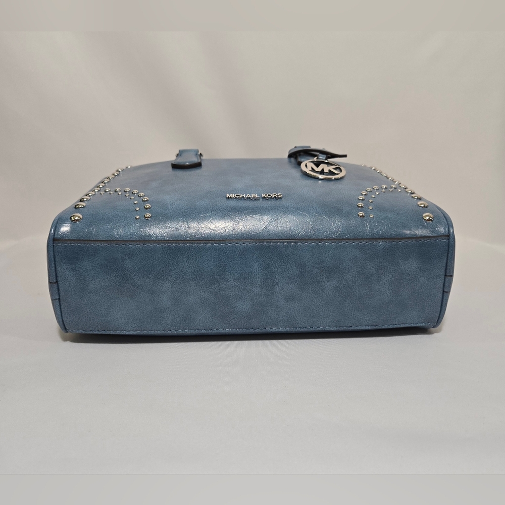 Michael Kors Thompson Cornflower MD Duffle Satchel Purse - Picture 10 of 16